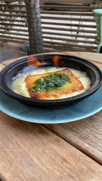 The Peacock - Don't miss this Saganaki! - Mediterranean Near Me - Austin, Texas