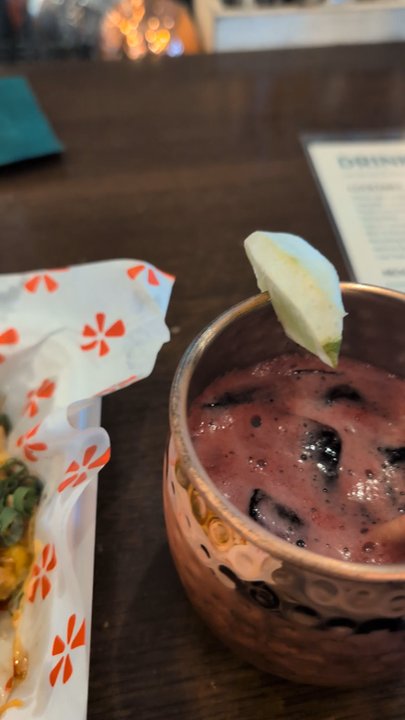 La Jambe Union Market - Not sure why but I just played with it for a while before tasting it. You can taste the hibiscus and the mint and of course ginger. - Delis Near Me - Washington, DC, District of Columbia