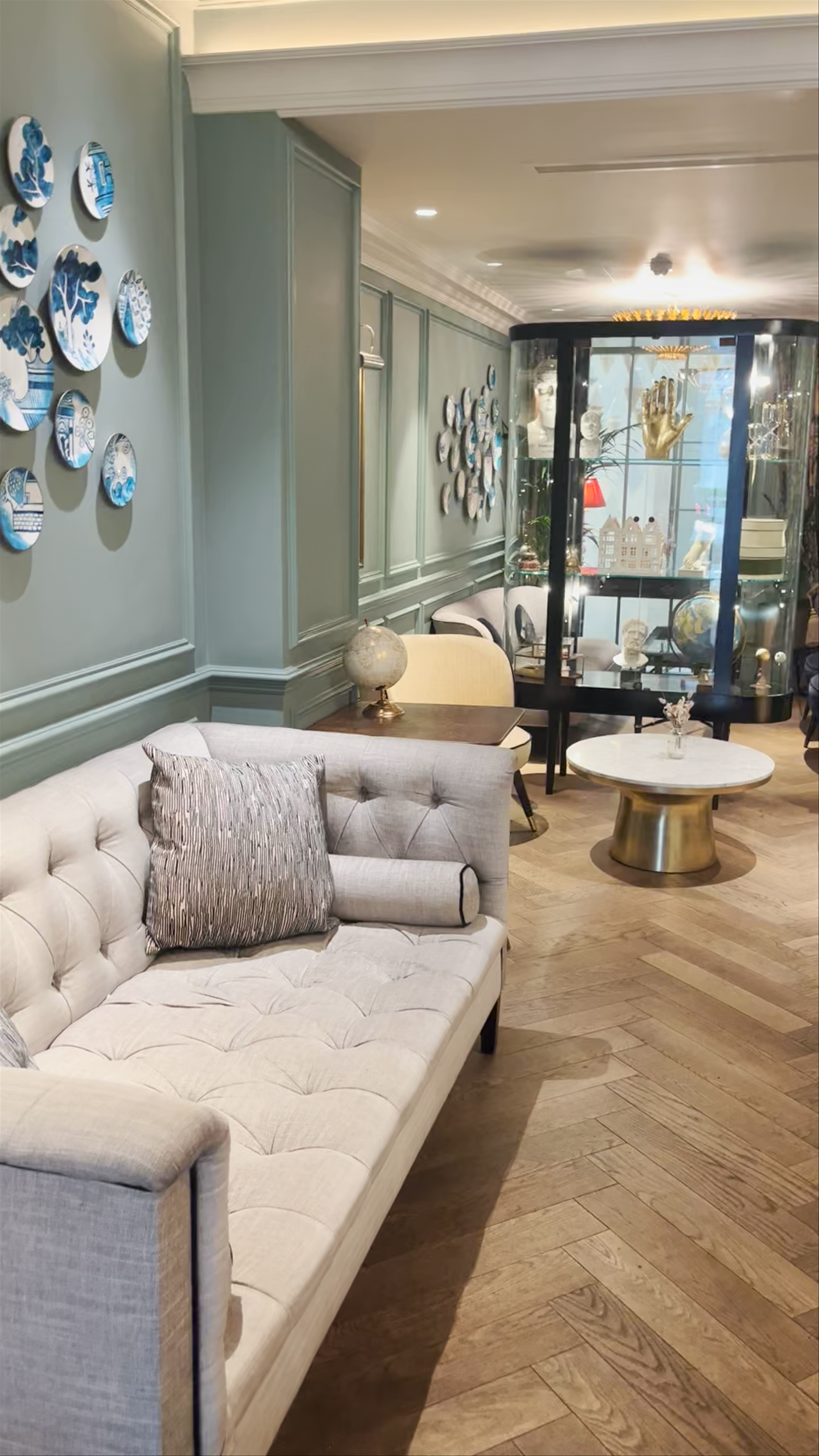 Elegant Lounge and Reception at 100 Queen's Gate Hotel London
