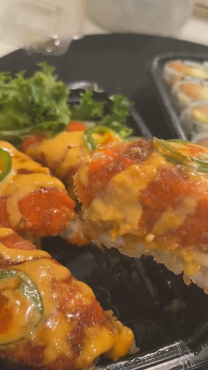 Yellowtail Japanese Bistro - Crispy rice, salmon avocado roll, and sweet potato roll - Japanese Near Me - Rutherford, New Jersey