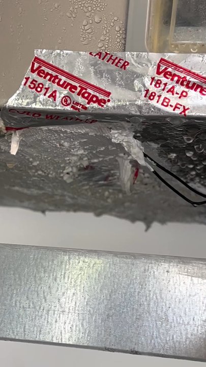 Badger Bob's Services - Condensation and poor patched up duct tape - Heating & Air Conditioning/HVAC Near Me - Sarasota, Florida