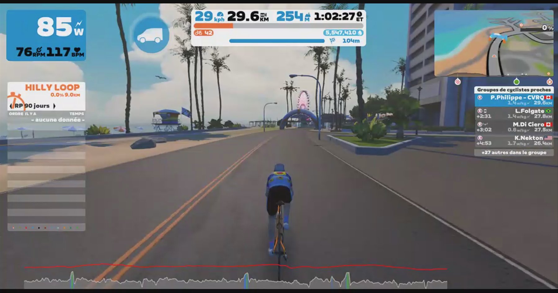 Zwift - Group Ride: Ride to Conquer Cancer Training Ride (E) on Figure 8 in Watopia