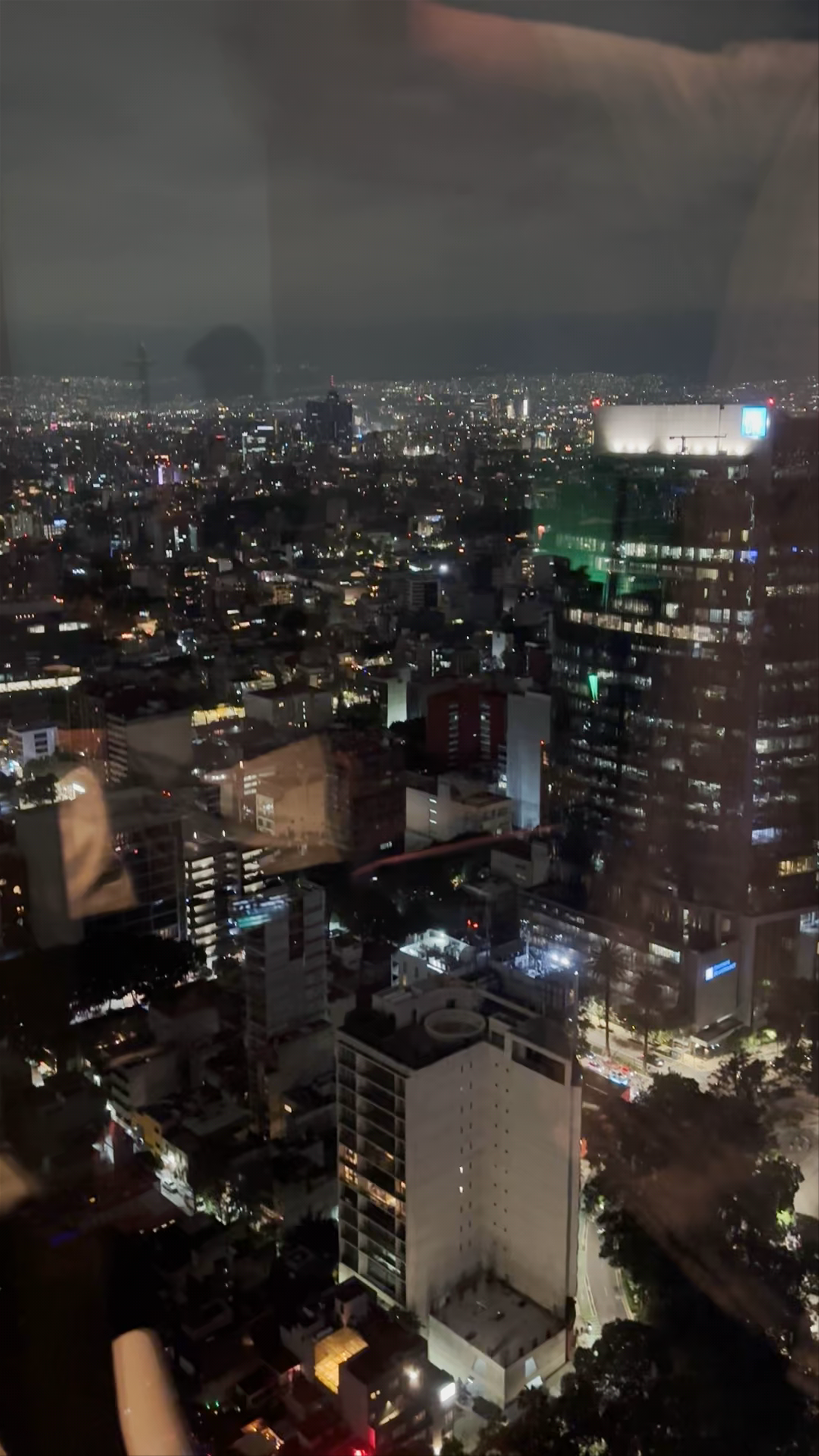Cityzen Nighttime Skyline View from Paseo de la Reforma, Mexico City