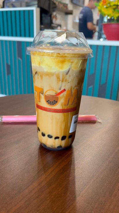 Tom Boba - Cream brûlée brown sugar boba - Coffee & Tea Near Me - Katy, Texas