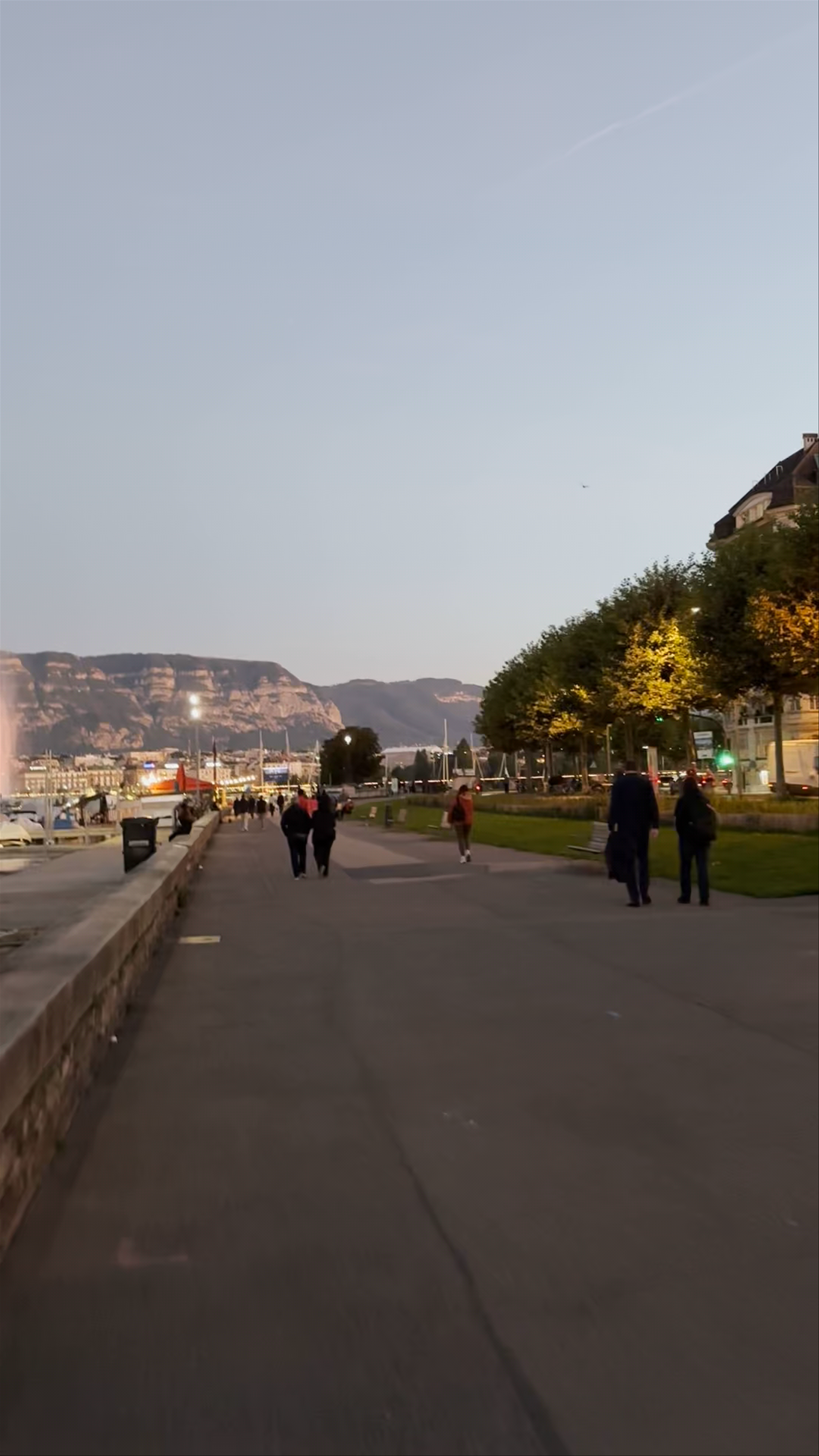 Evening Stroll at Parc Moynier, Geneva