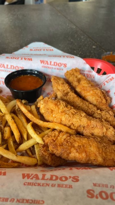 Waldo's Chicken and Beer - Tenders and fries. Tenders and rocket sauce are pretty solid. Fries were a little salty. - Chicken Shop Near Me - Prospect, Kentucky