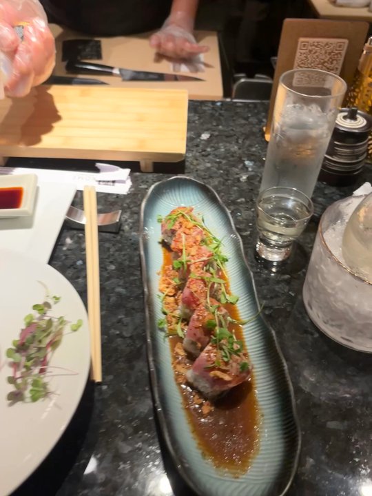 Komé - They added glitter to the air for my picture! - Sushi Bars Near Me - Dallas, Texas