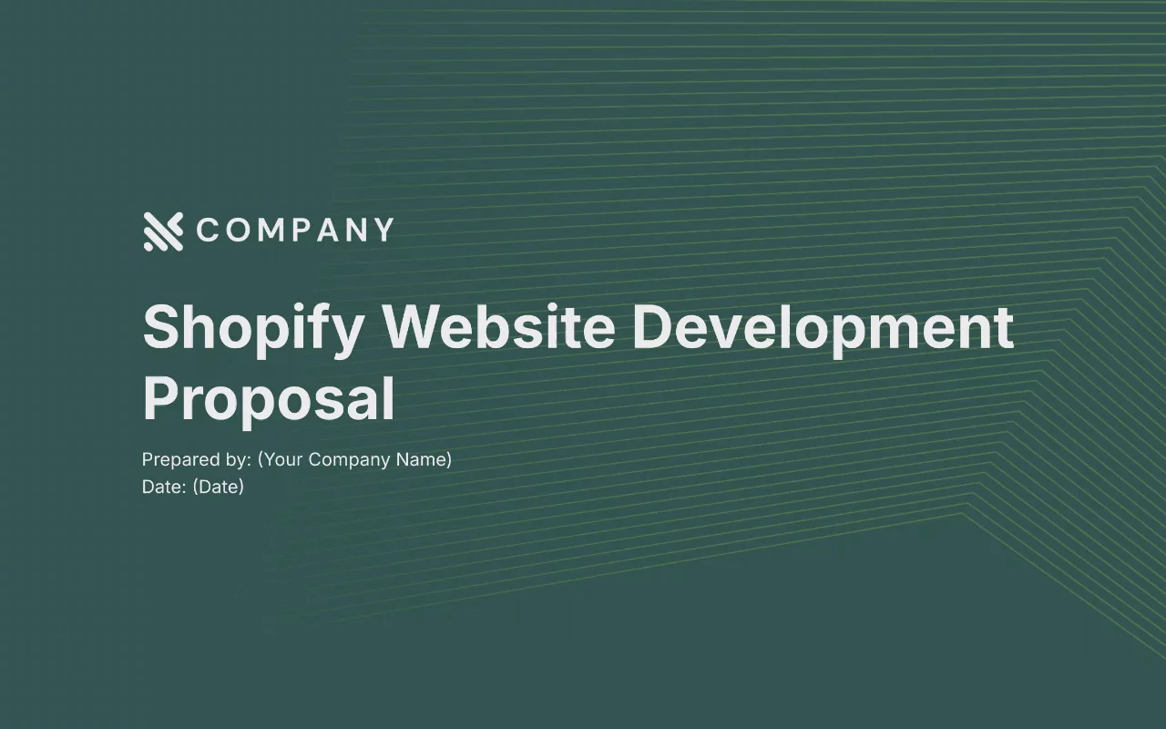 Preview of Shopify Website Development Proposal Template