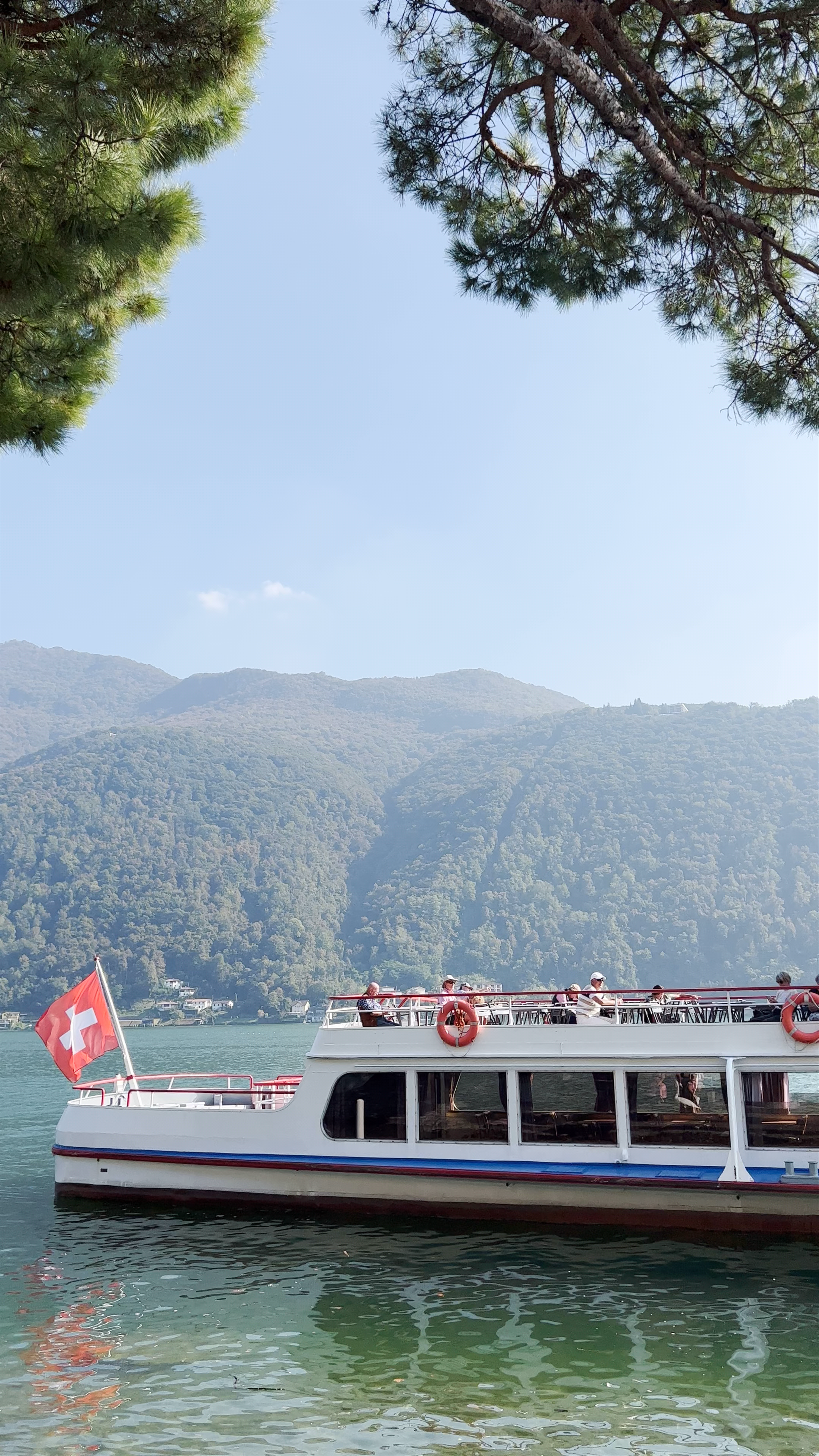 Tranquil Lake Cruise on Lake Lugano in Morcote, Switzerland