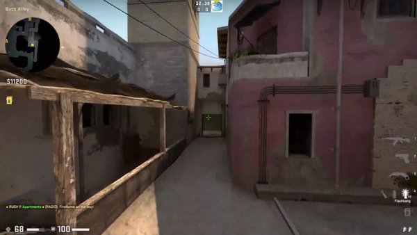 Entry fragging on Mirage B-site