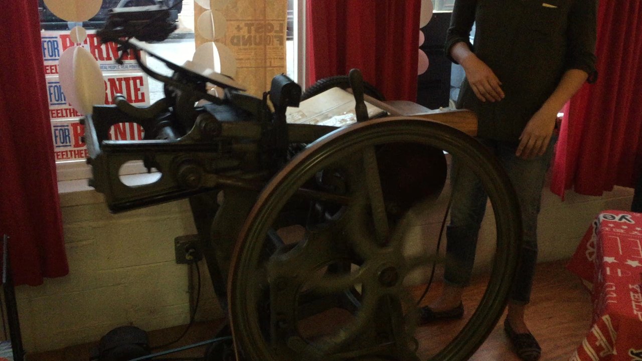 The Firecracker Press - Machine in action - Cards & Stationery Near Me - Saint Louis, Missouri