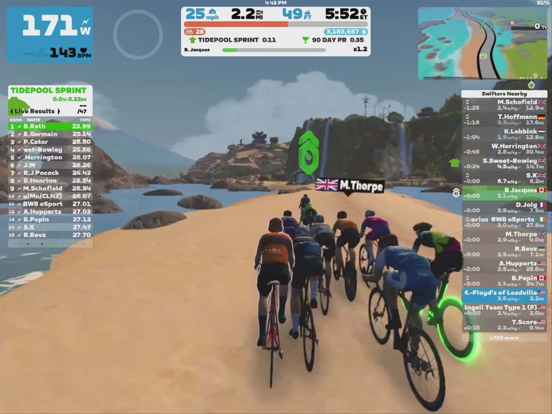 Zwift - Pacer Group Ride: Island Hopper in Makuri Islands with Jacques