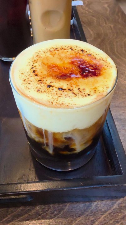 Cheongsu - iced creme brulee coffee actually cracks! - Coffee & Tea Near Me - Fort Lee, New Jersey