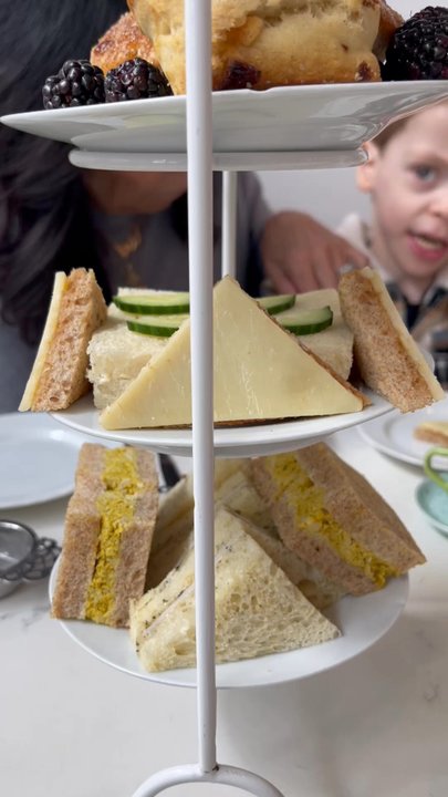 Babe’s Tea Room - Tower of goodies at Tea Service - Tea Rooms Near Me - Denver, Colorado