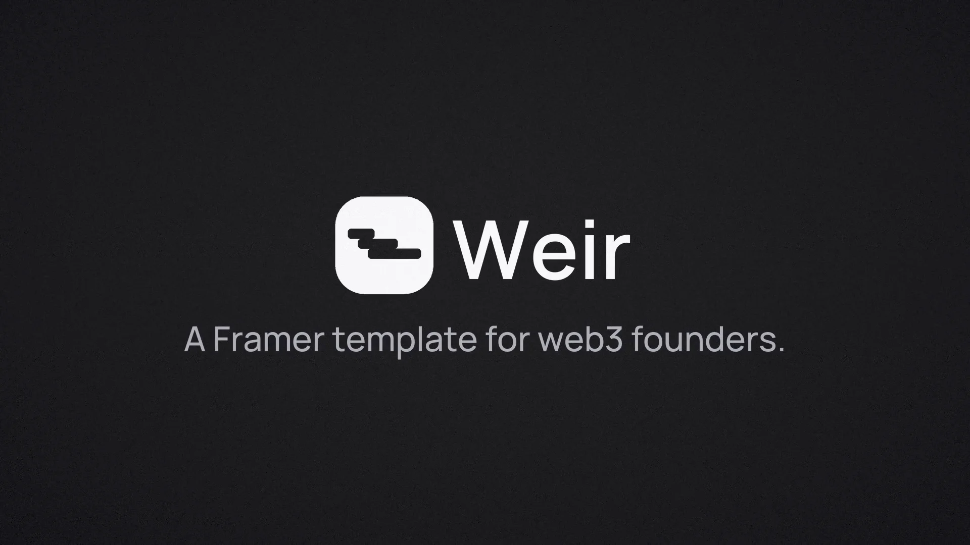 Weir is live now! 🔥Full launch video- enjoy this one!A Web3 infra site you can ship this week, literally!Get it here: https://framer.link/im0yMie