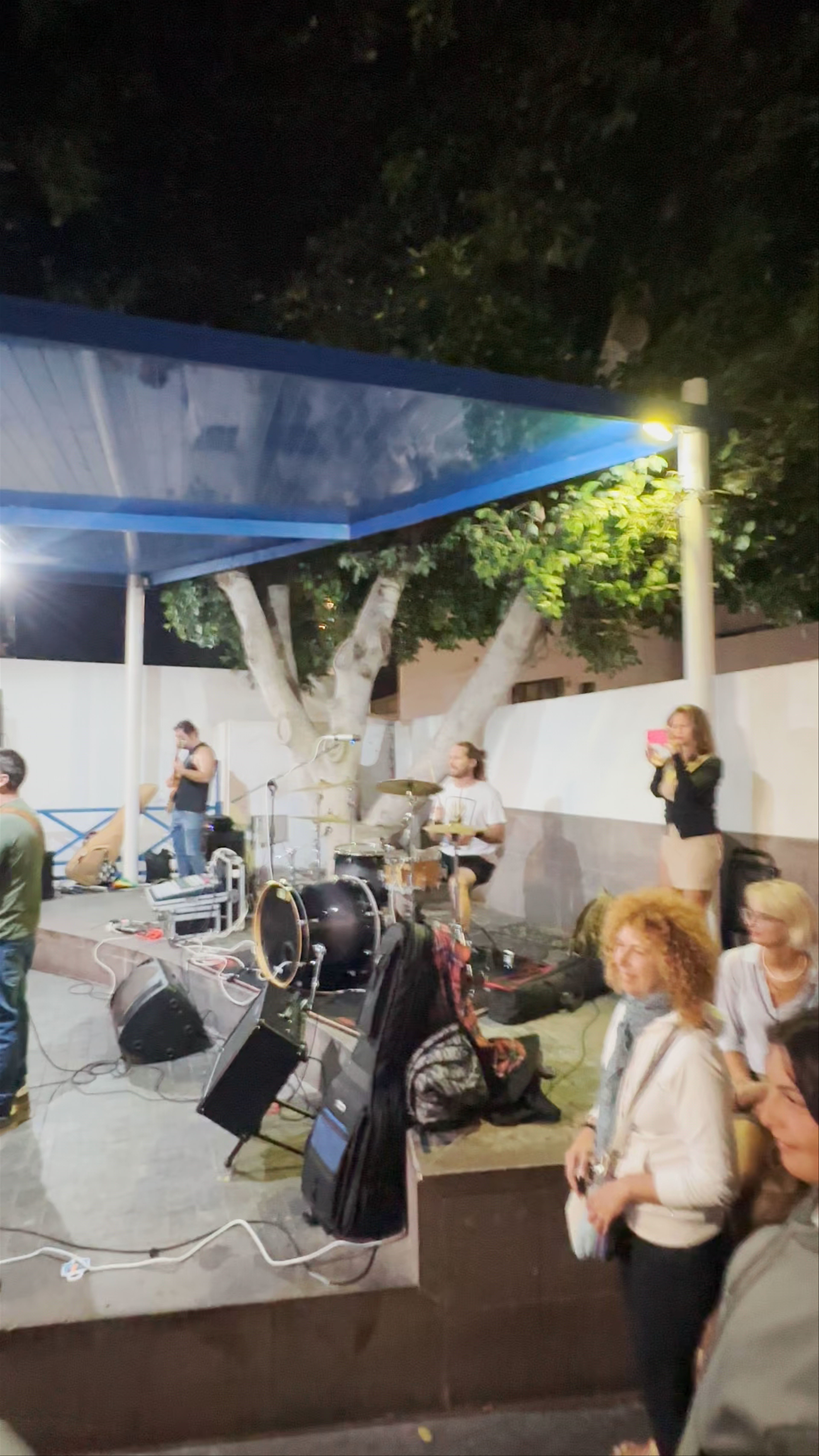 Live Night Music and Dance at The Music Square Corralejo, Spain