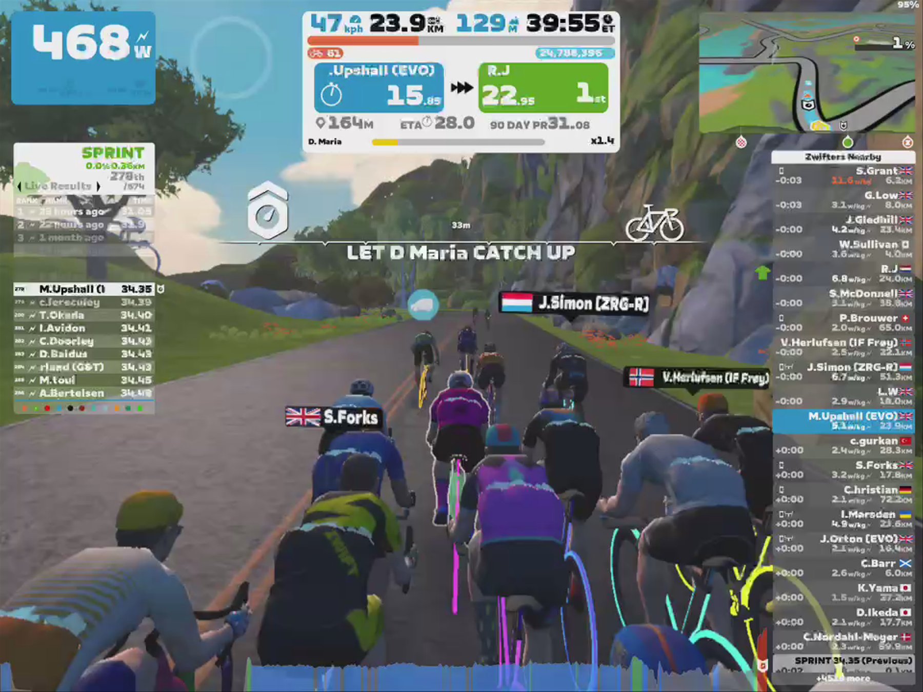 Zwift - Pacer Group Ride: Volcano Flat in Watopia with Yumi