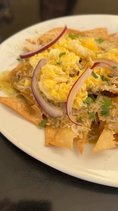 Mimosas cafe - Chilaquiles with potatoes - Breakfast & Brunch Near Me - Merced, California