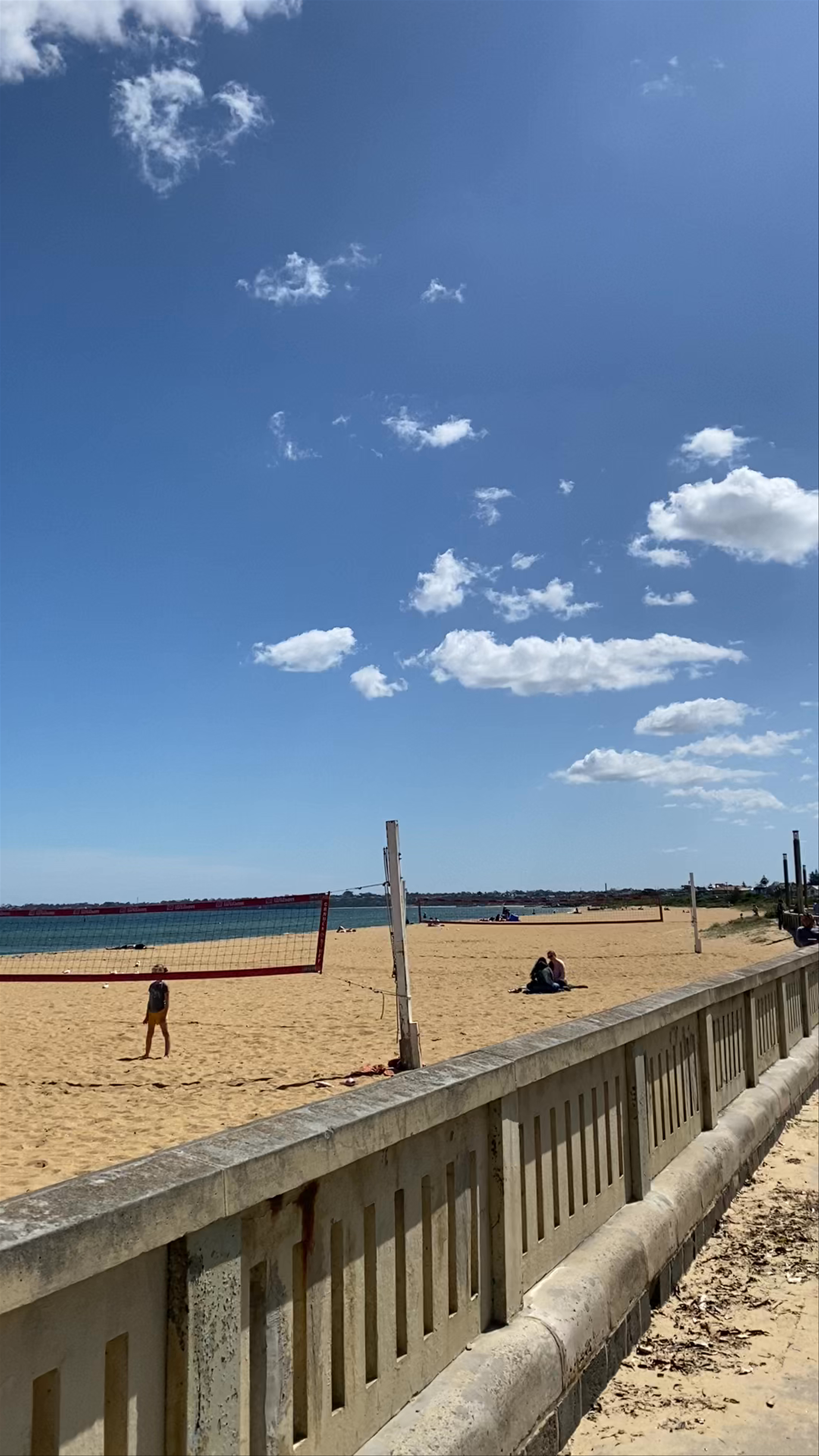 Sunny Beach Volleyball and Relaxing Sands at Mordialloc Beach, Victoria