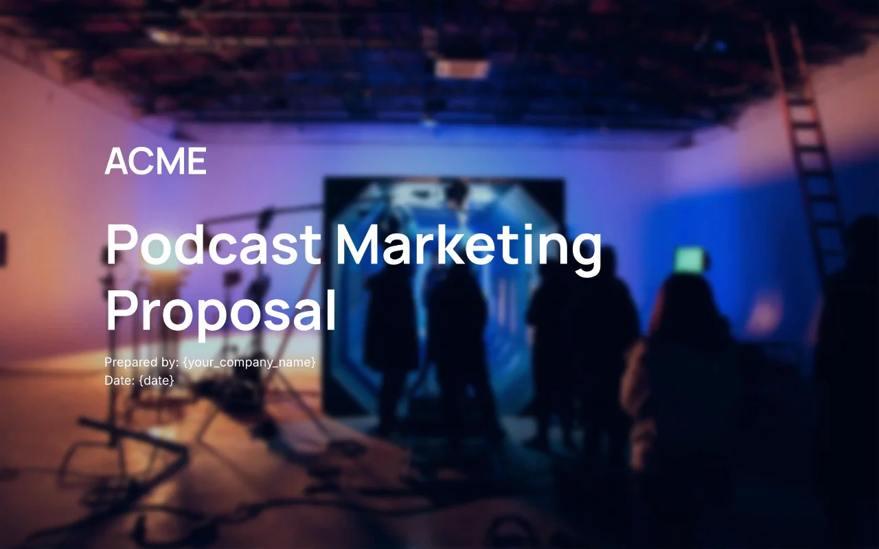 Preview of Podcast Marketing Proposal Template