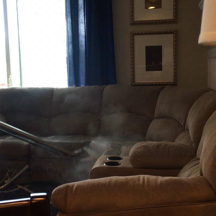 Your Quality Carpet Care - Steam cleaning our mocrofiber sofa - Carpet Cleaning Near Me - San Jose, California
