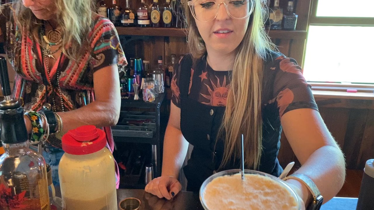Red Eagle Distillery - Mixologist serving a Dirty Ho - Distilleries Near Me - Geneva, Ohio