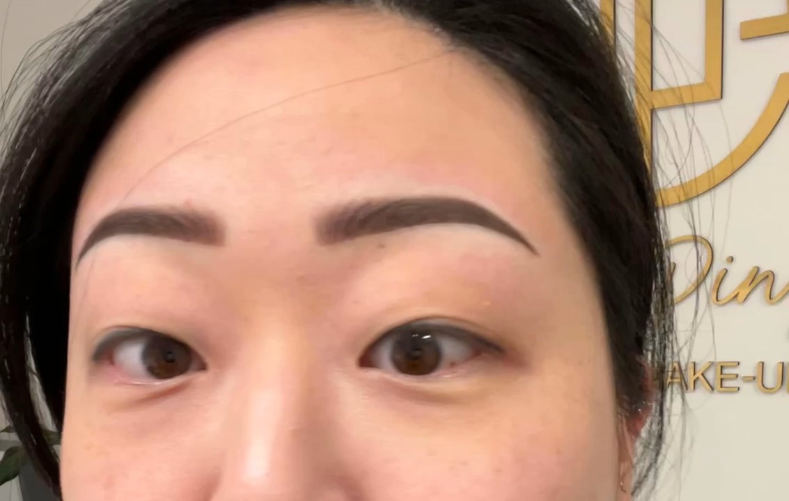 Pinzari Beauty - Powder brows with a few strokes on the front! Love them~ - Permanent Makeup Near Me - Sunnyvale, California