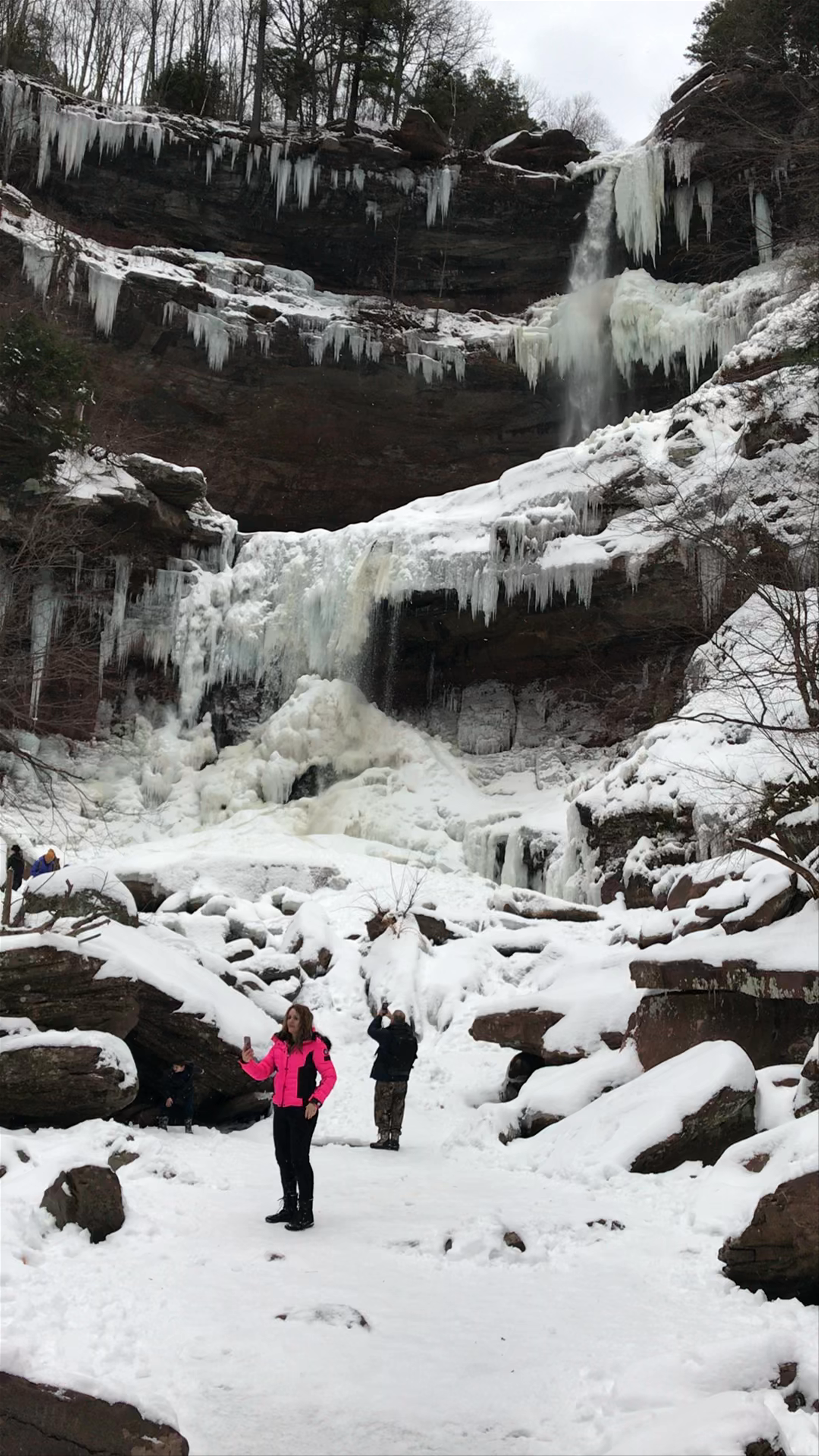 Frozen Waterfall in Winter Wonderland - Palenville, Catskill Mountains