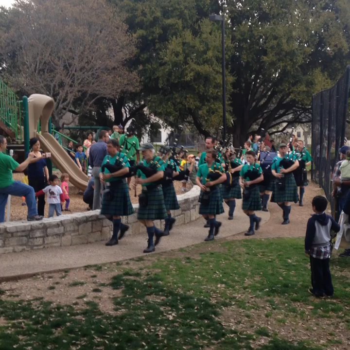 Katherine Fleischer Park - Bagpipe concert in the Park - St. Patrick's Day 2015 - Parks Near Me - Austin, Texas