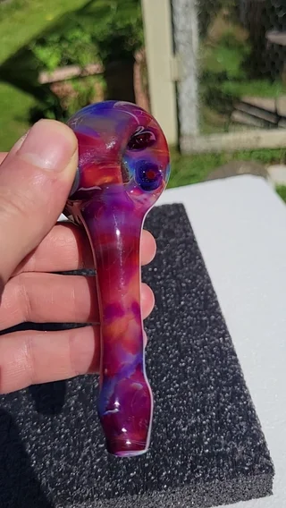Preview pic of 3 hole hash pipe.  Full color bubble hash spoon #8 serendipity