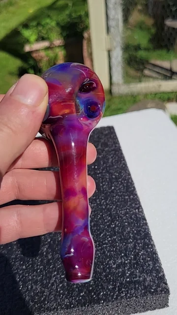 Preview pic of 3 hole hash pipe. Full color bubble hash spoon #8 serendipity
