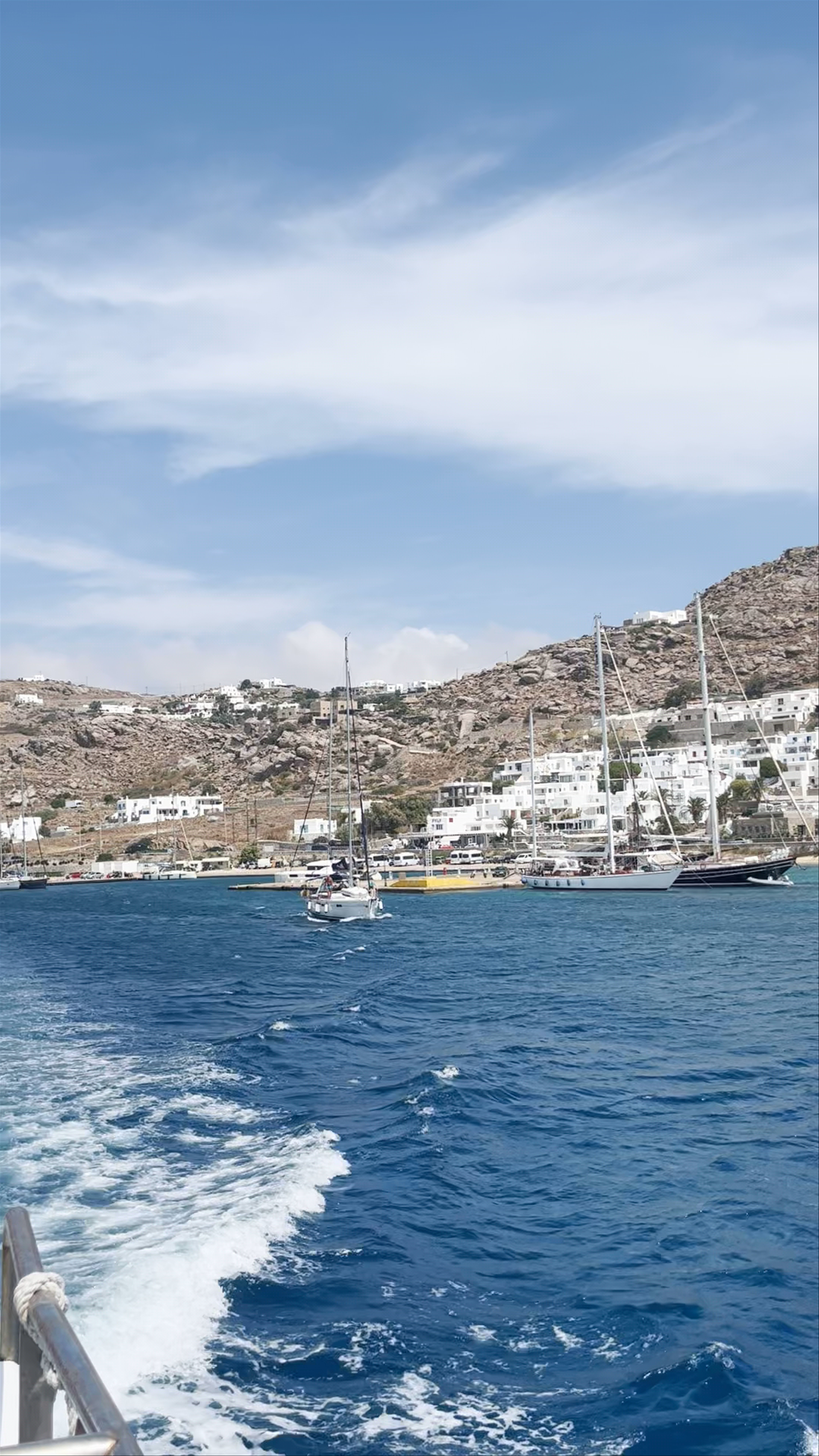 Sailing Along the Scenic Shores of Mykonos, Greece