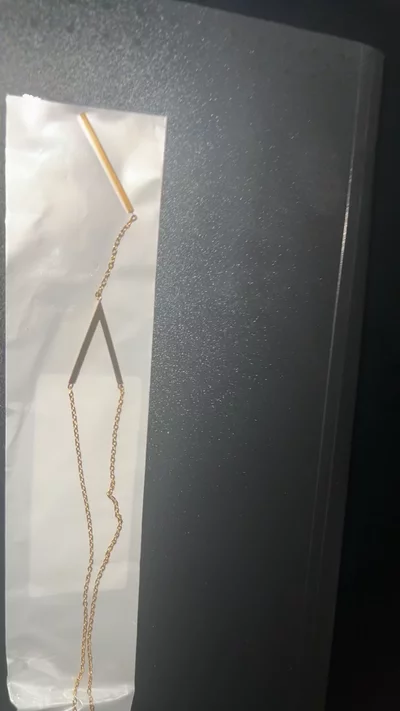 Necklace Gold V-Bar Drop Necklace 18k gold plated  imagen 1