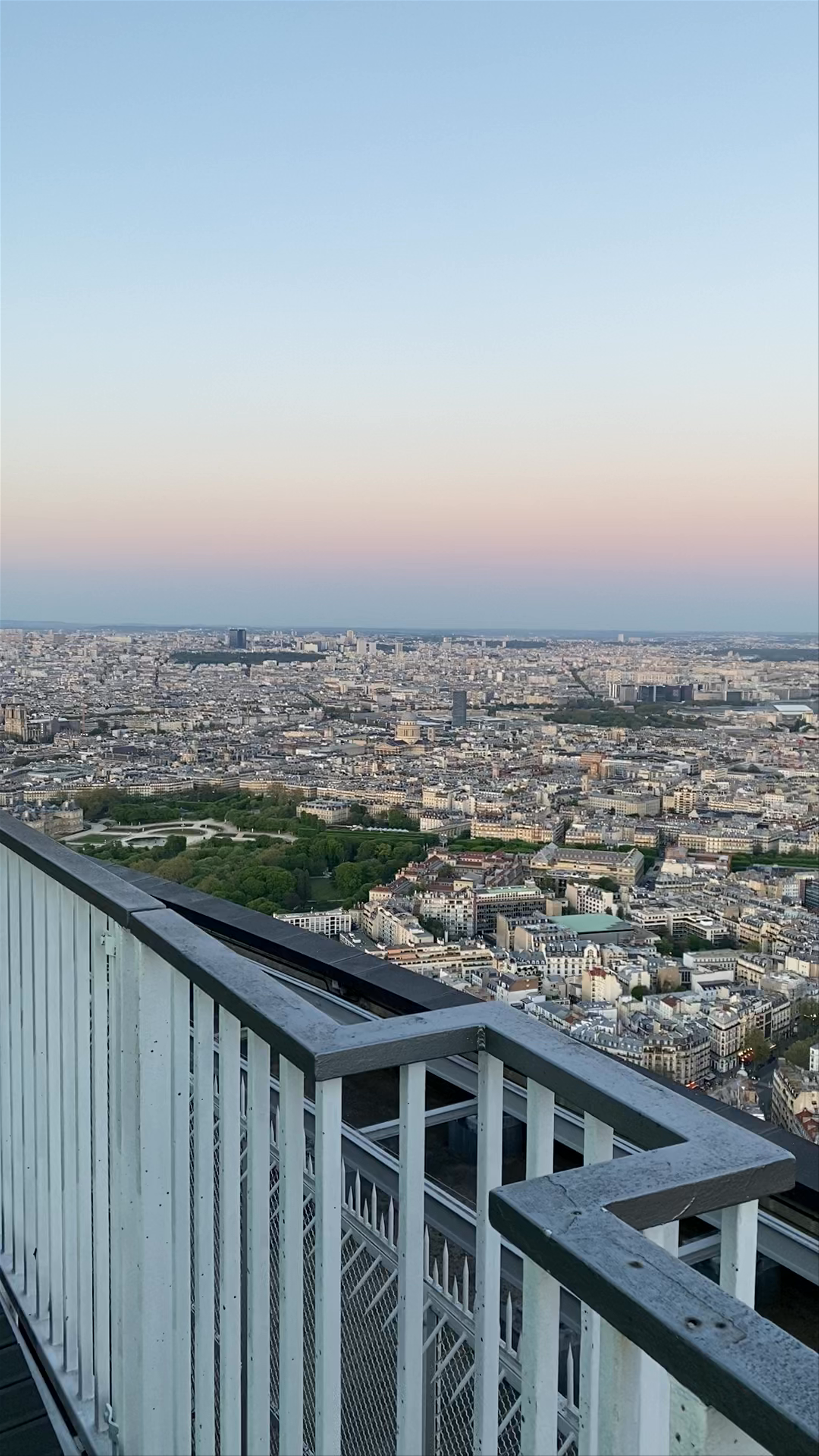 Montparnasse Tower Sunset Panorama in Paris