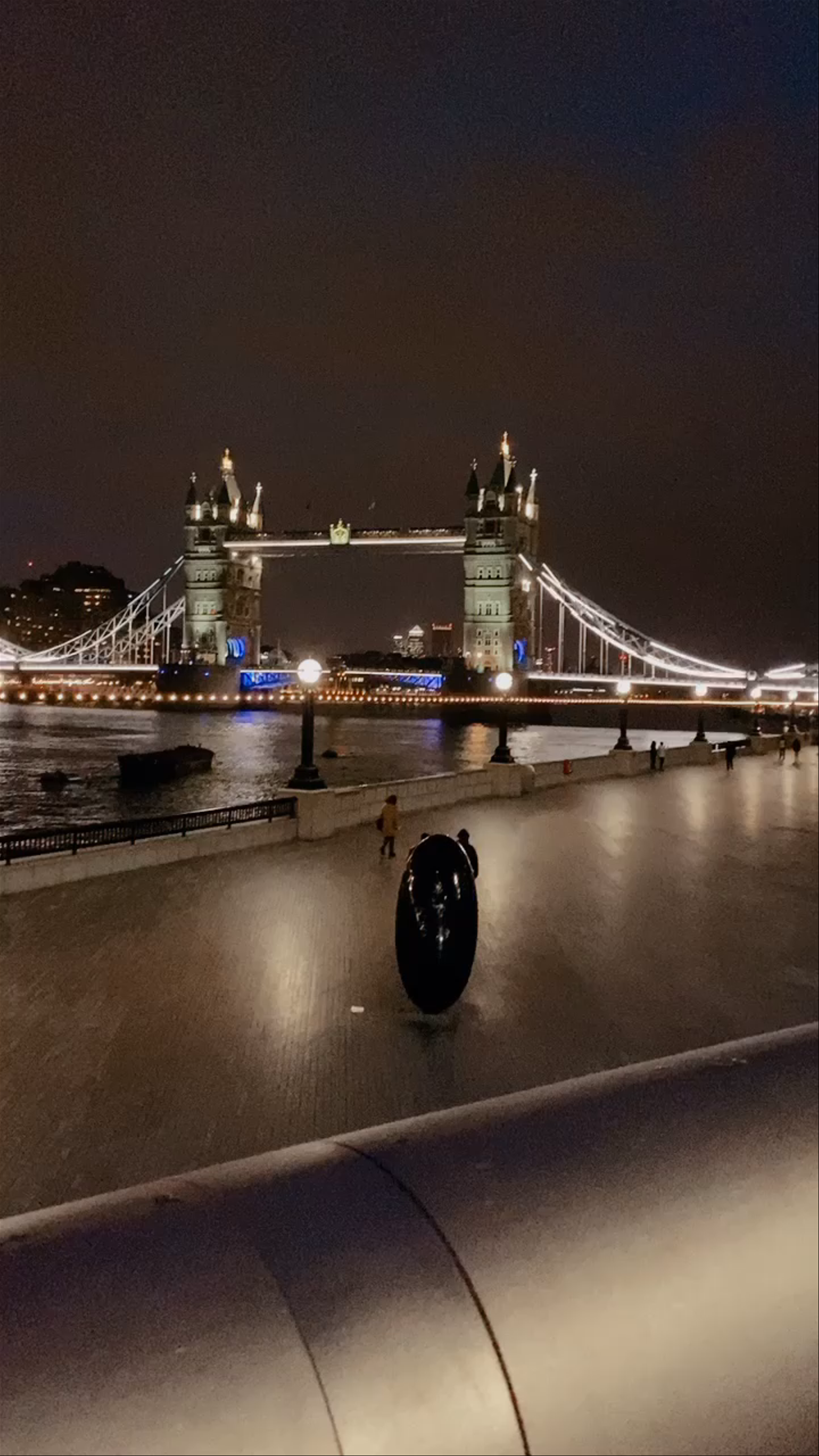 London Riverside Night Views: Tower Bridge & City Skyline