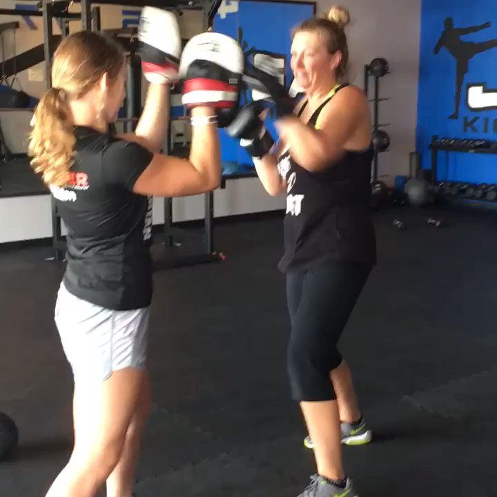 JAB Kickboxing - Pad drills at JAB! - Gyms Near Me - Hixson, Tennessee