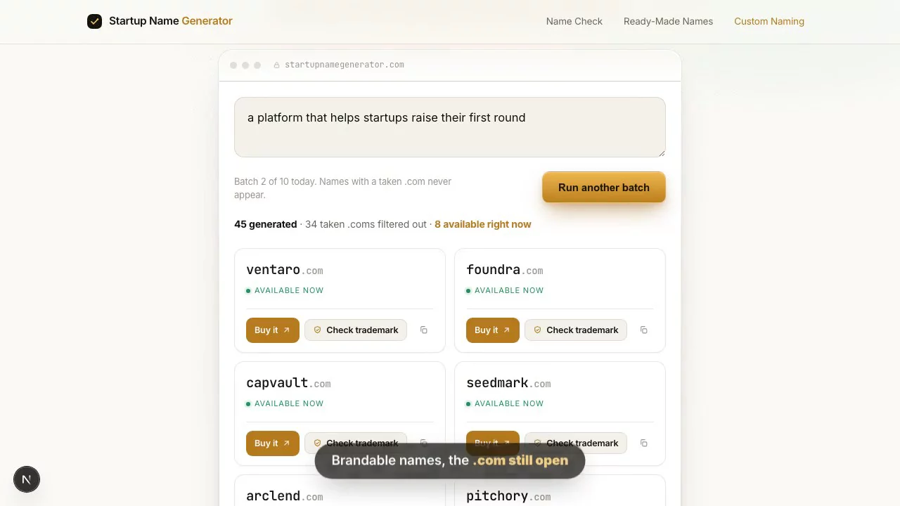 Startup Name Generator (FREE) image 1