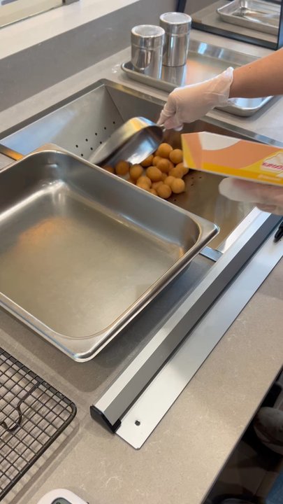 Kumochi - The owner, Mia, showed us how the prepped the Mochi Donuts before they're ready for toppings - Desserts Near Me - Carrollton, Texas