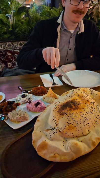 Opera Cafe Lounge - Bread and small meze platter - Mediterranean Near Me - Staten Island, New York