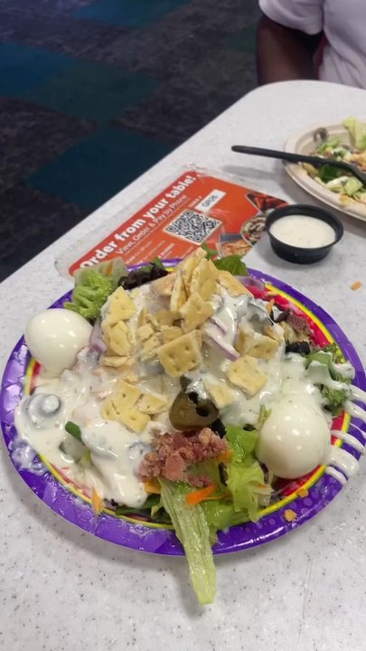 Chuck E. Cheese - Salad from the salad bar - Pizza Near Me - Austin, Texas