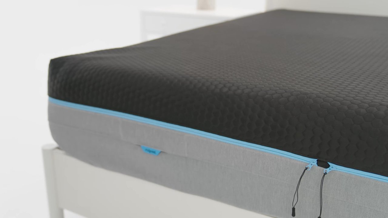 Unzip Chilipad top layer from bottom layer to insert hydrolayer