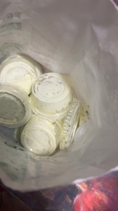 Pollo Tropical - I guess the sauce cups come pre sauced as well.. - Fast Food Near Me - Miami, Florida