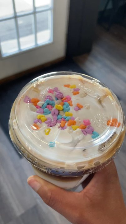 Paulas Coffee House - A video of the Spring Fling macchiato a drink which is seasonal. - Coffee & Tea Near Me - Endicott, New York