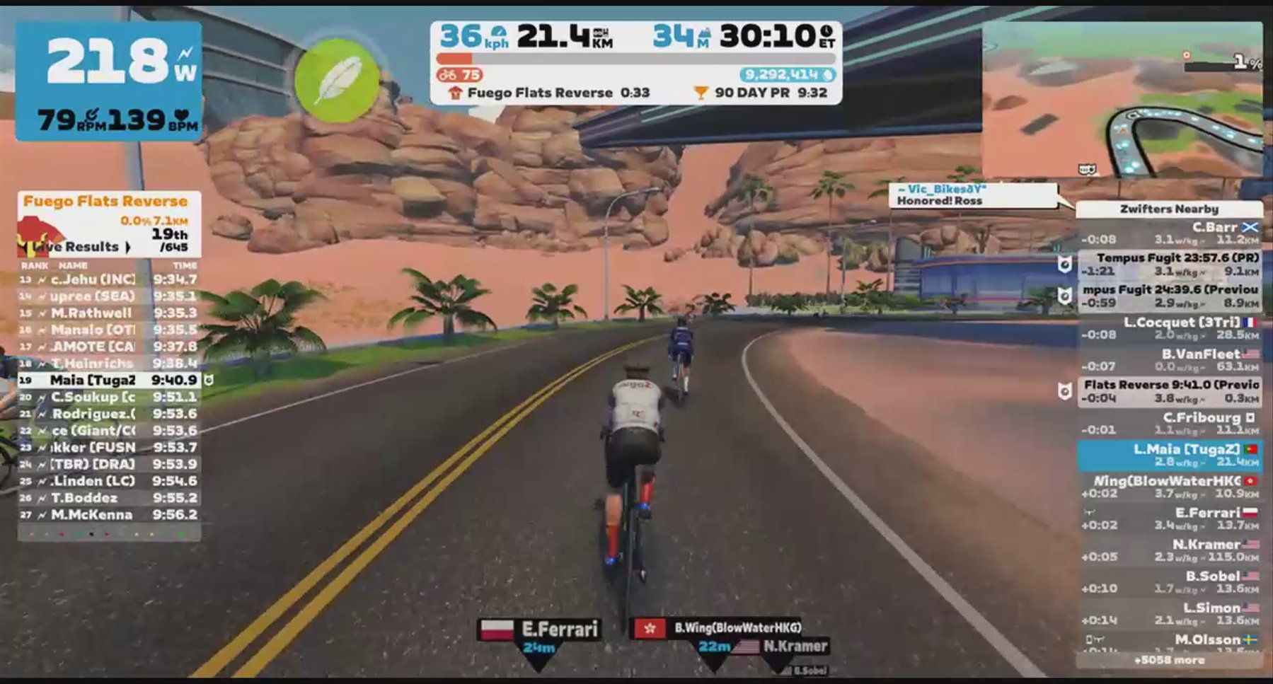Zwift - Pacer Group Ride: Tempus Fugit in Watopia with Big Mig