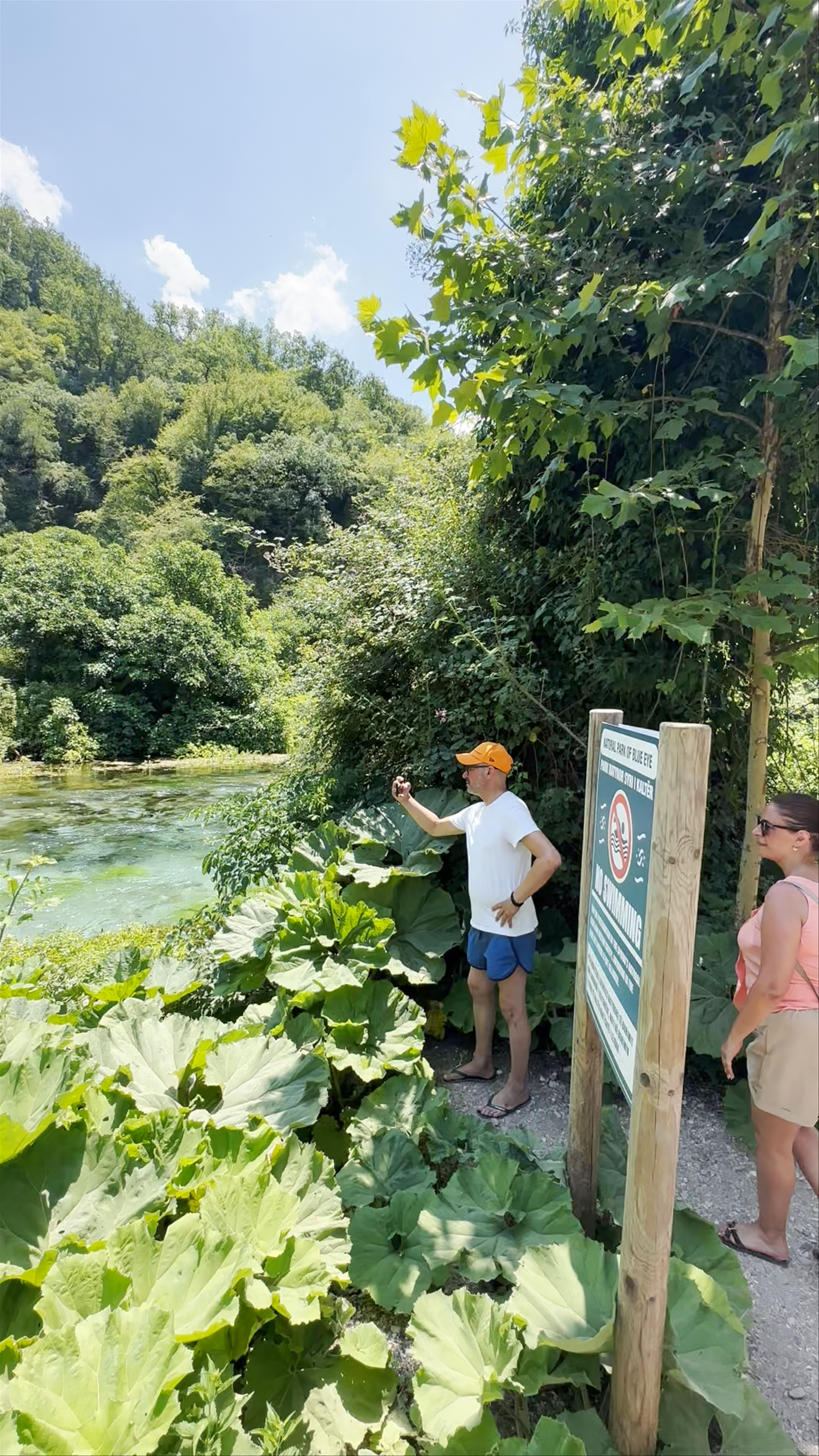 Blue beach panoramic view