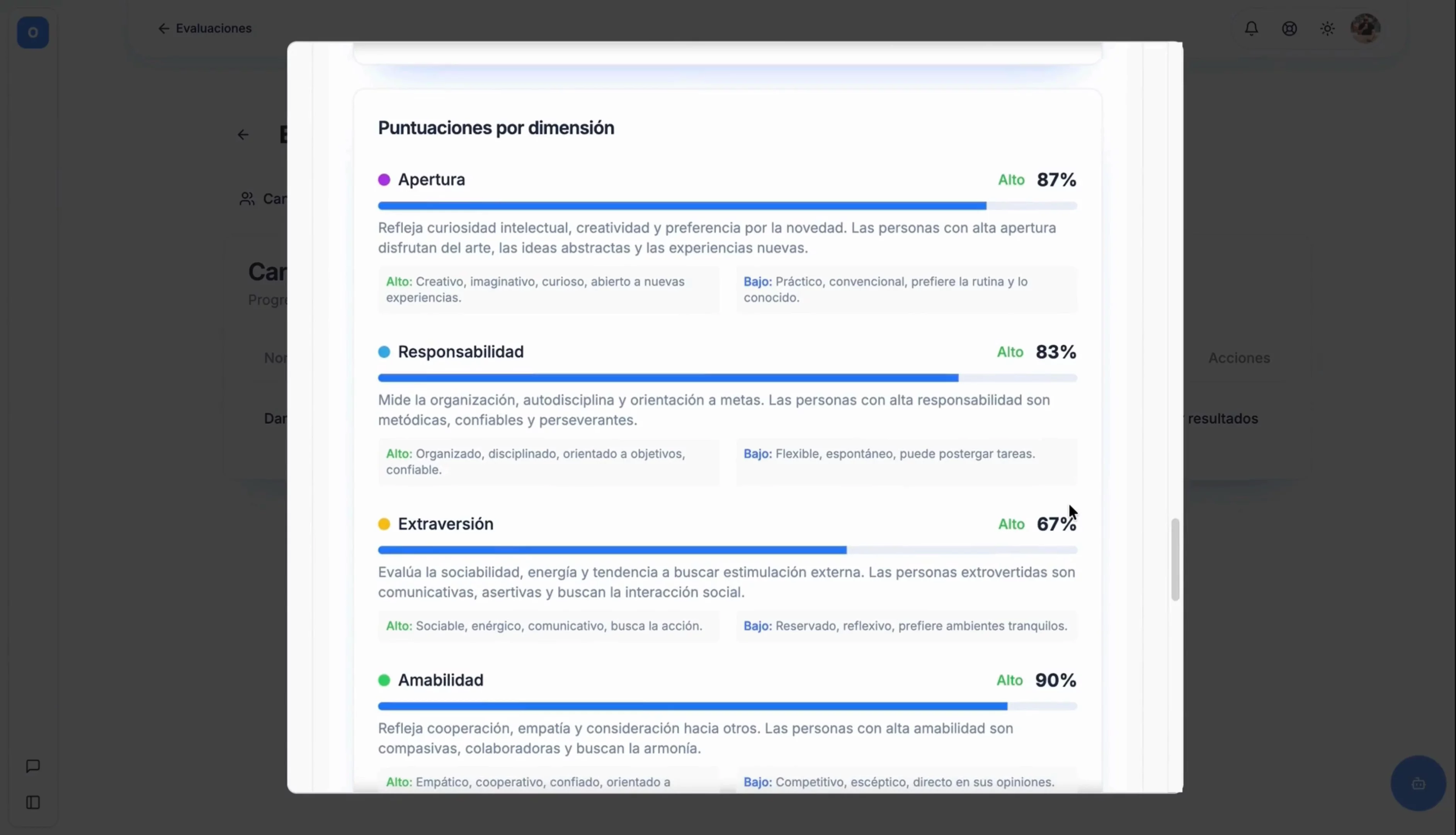 Software de Evaluación Psicolaboral con IA: Catálogo de Pruebas | Obrii App
