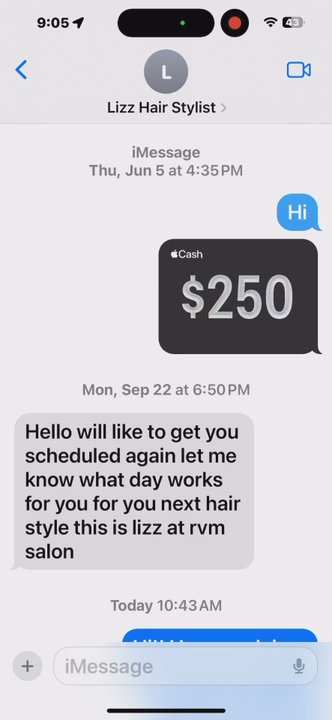 RVM Salons - This is what happened receipts!! - Hair Salons Near Me - Los Angeles, California