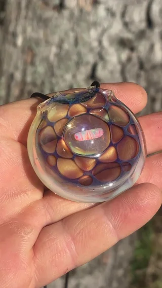 Preview pic of Opal honeycomb pendant