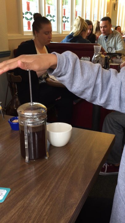The Old European Restaurant - French press coffee!! - Breakfast & Brunch Near Me - Pullman, Washington