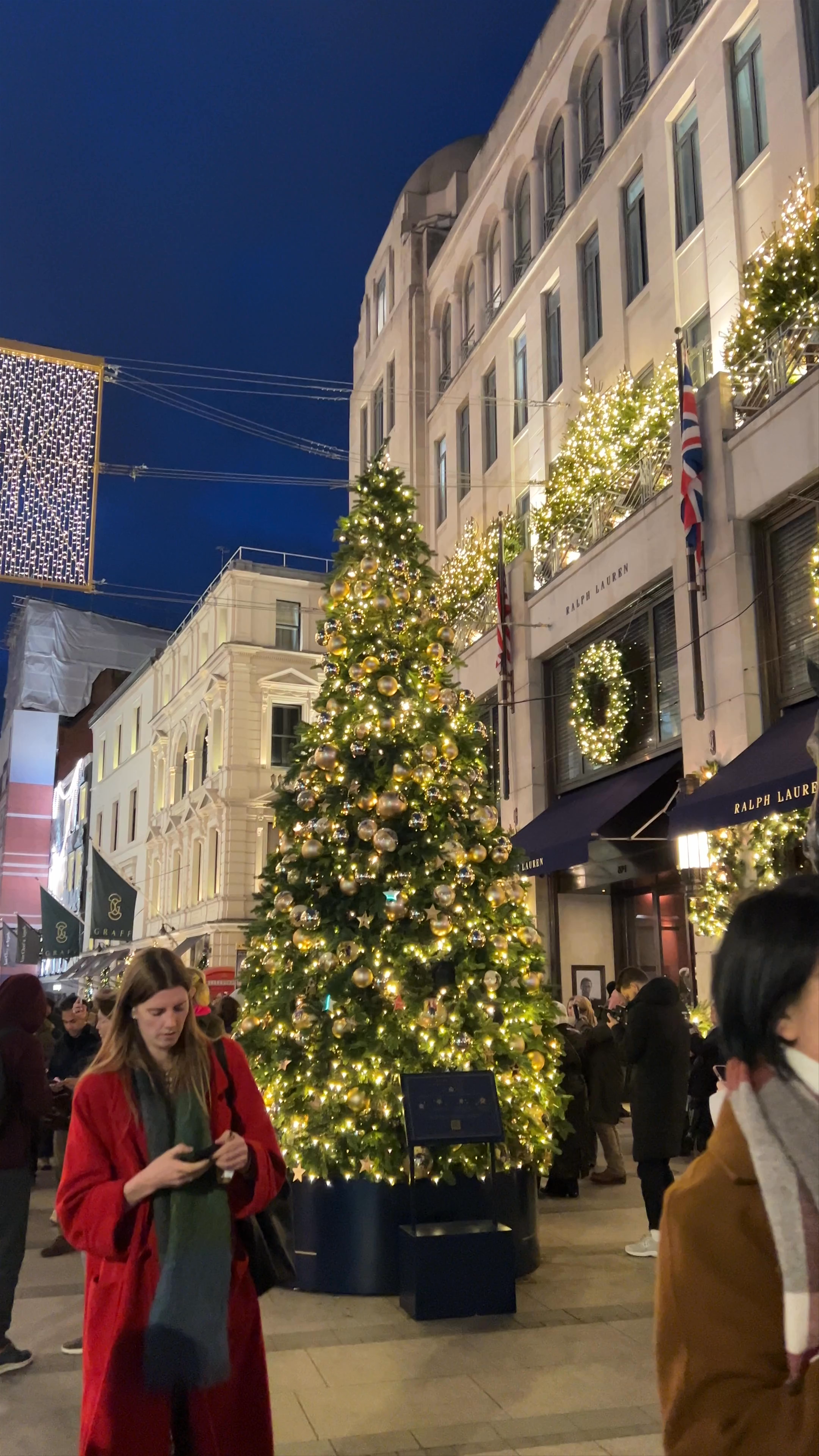 Enchanting Christmas Lights on Bond Street, London